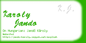 karoly jando business card